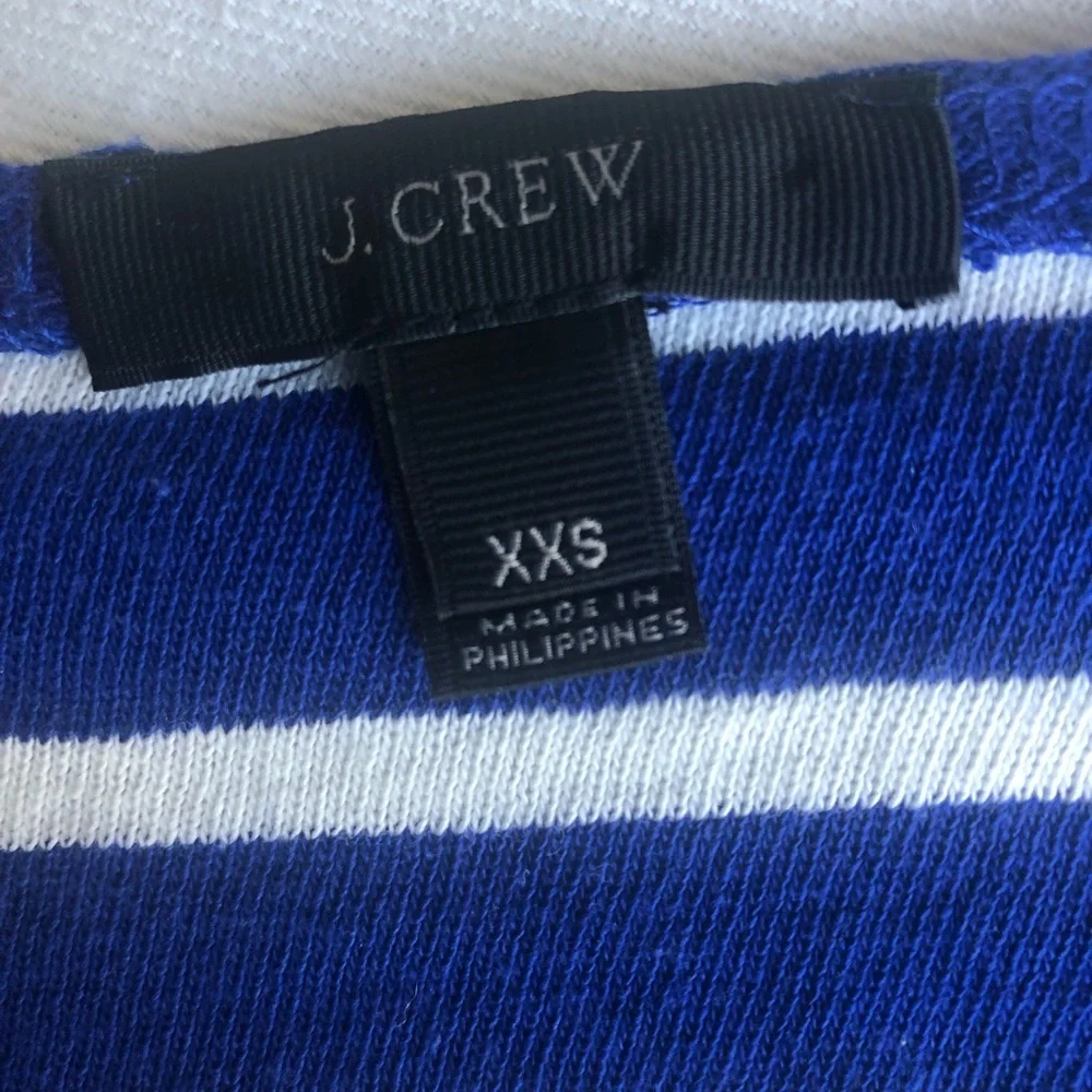 J. Crew Royal Blue & White Striped Top